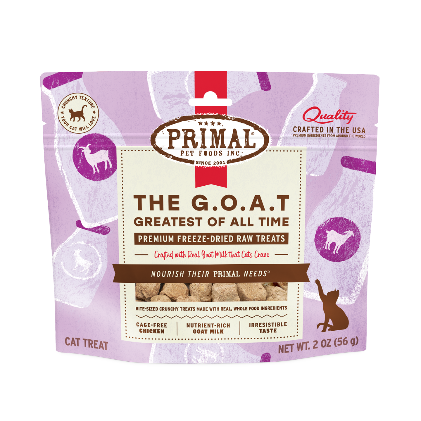 Primal Freeze-Dried Chicken Cat Treats with Goat Milk 2oz