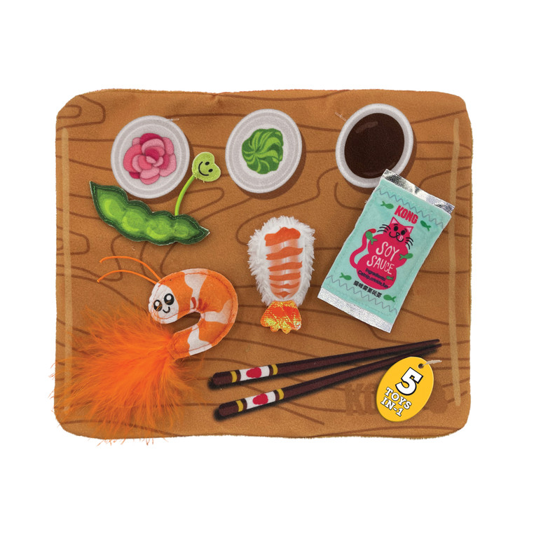 KONG Pull-A-Partz Sushi Cat Toy