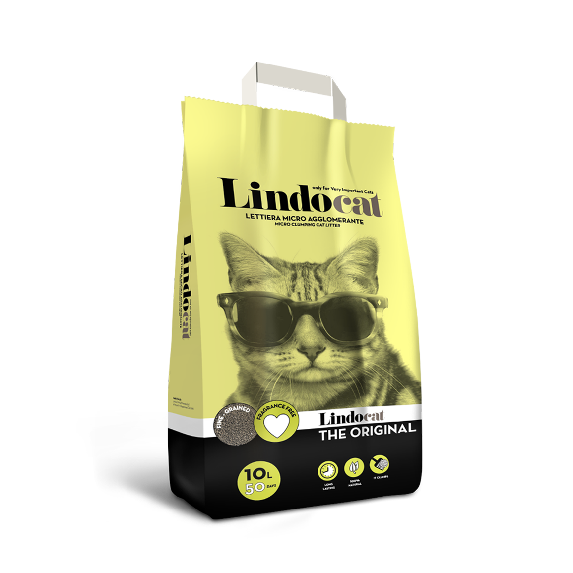 Lindocat The Original Natural Bentonite Clumping Cat Litter Fragrance-Free 10L