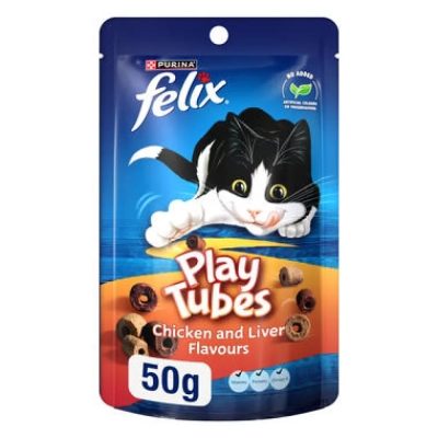 Purina Felix Play Tubes Chicken & Liver Cat Treats 50g