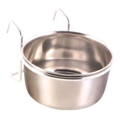 Trixie Stainless Steel Bowl with Holder for Birds 300ml
