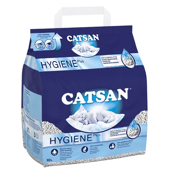 Catsan Hygiene Plus Non-Clumping Cat Litter 10L
