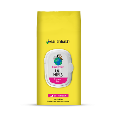 Earthbath Hypo-Allergenic Cat Wipes (100 Count)