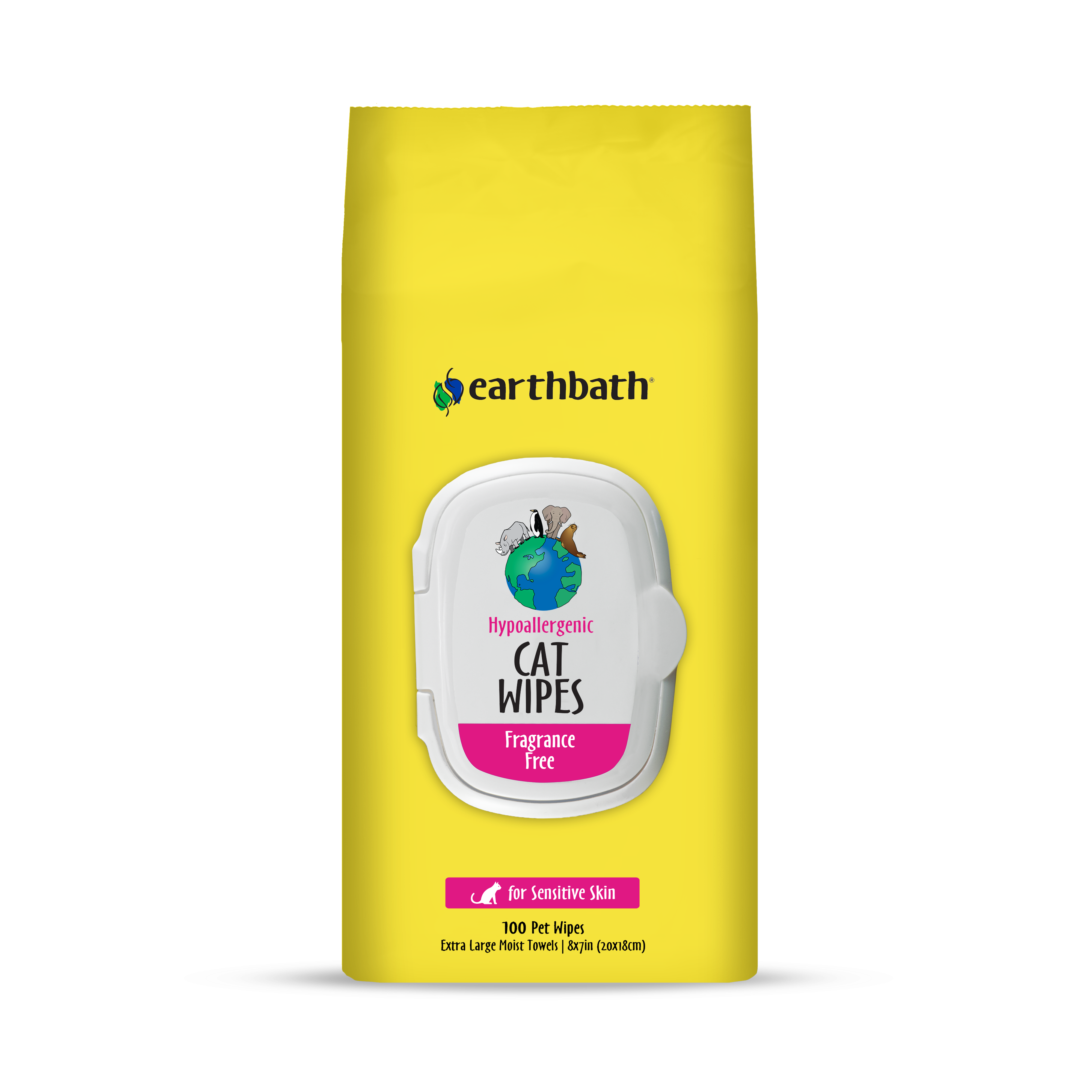 Earthbath Hypo-Allergenic Cat Wipes (100 Count)