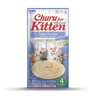 Inaba Churu for Kittens Tuna Recipe 4 x 14g