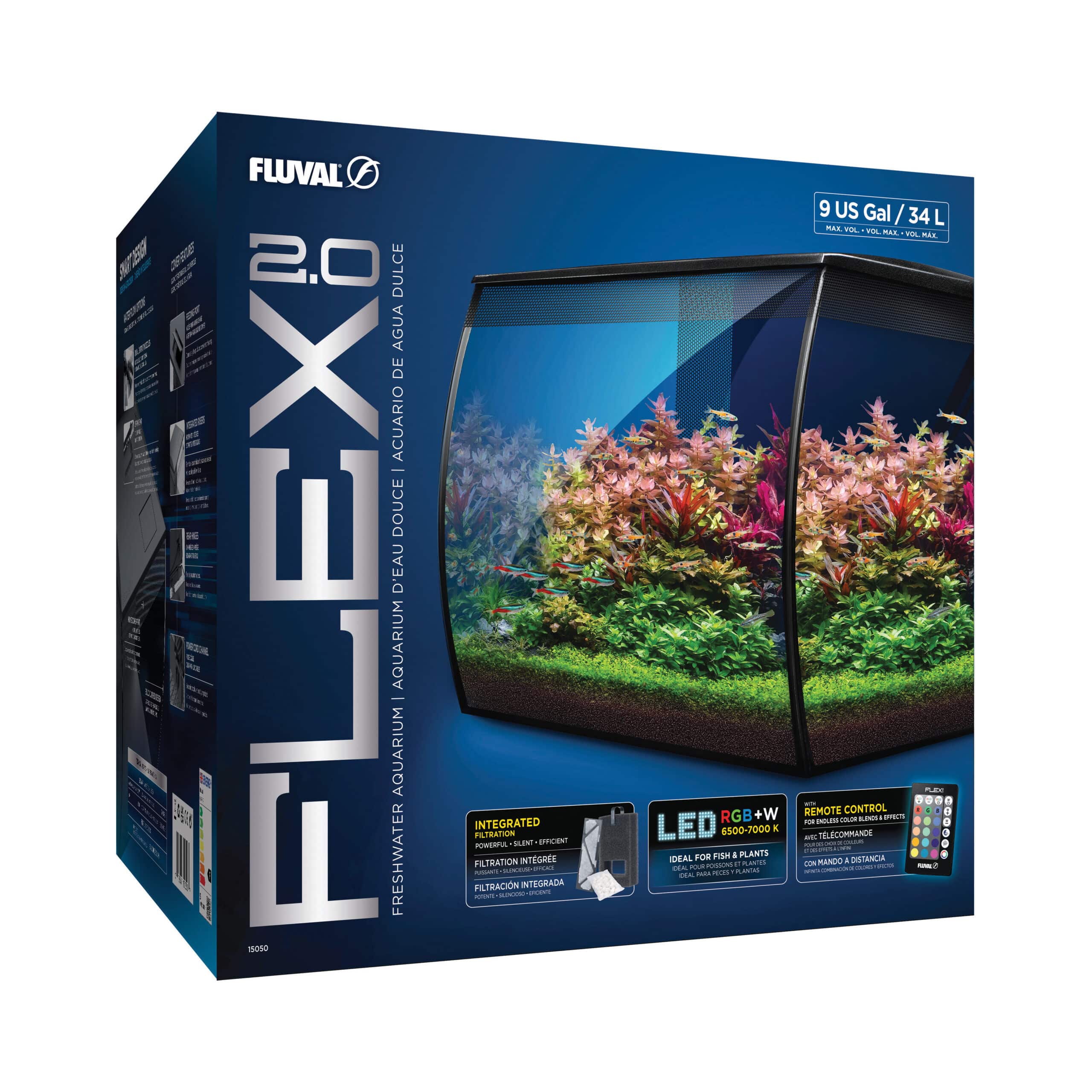 Fluval Flex 2.0 Aquarium 34L Black