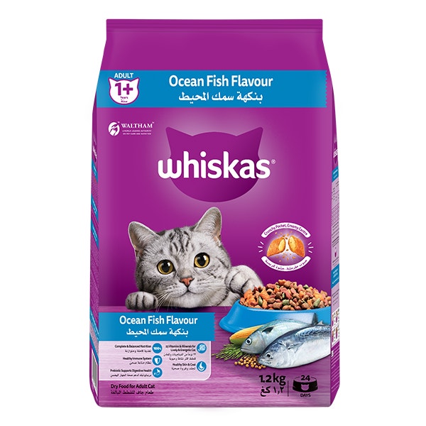 Whiskas Adult 1+ Ocean Fish Dry Cat Food 1.2kg