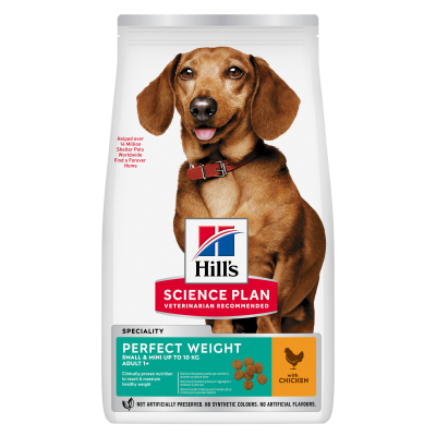 Hill's Science Plan Perfect Weight Small & Mini Adult Dry Dog Food with Chicken 1.5kg