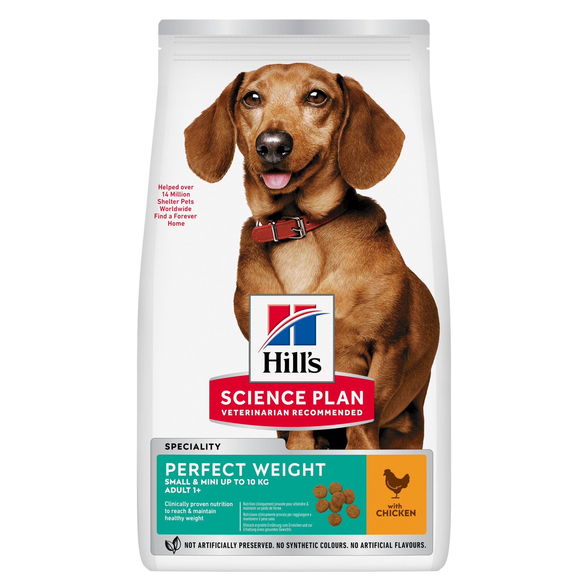 Hill's Science Plan Perfect Weight Small & Mini Adult Dry Dog Food with Chicken 1.5kg