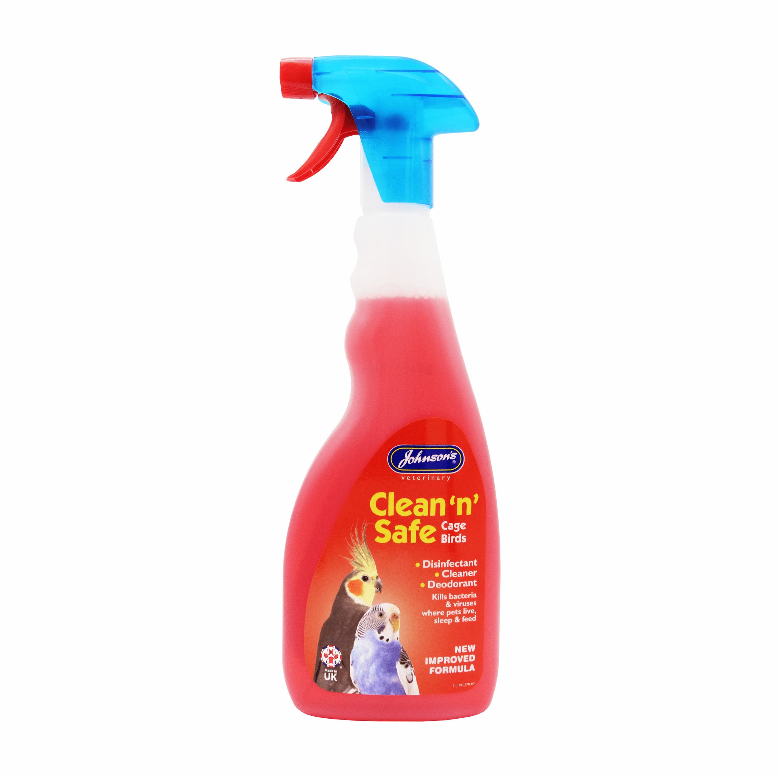Johnson's Clean 'n' Safe Cage Bird Disinfectant Spray 500ml