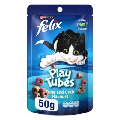 Purina Felix Play Tubes Tuna & Crab Cat Treats 50g
