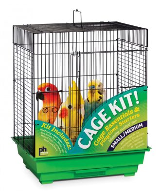 Prevue Square Roof Bird Cage Kit Black and Green (91321)