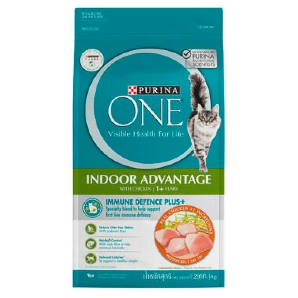 Purina ONE Indoor Advantage Adult Dry Cat Food with Chicken 1.2kg
