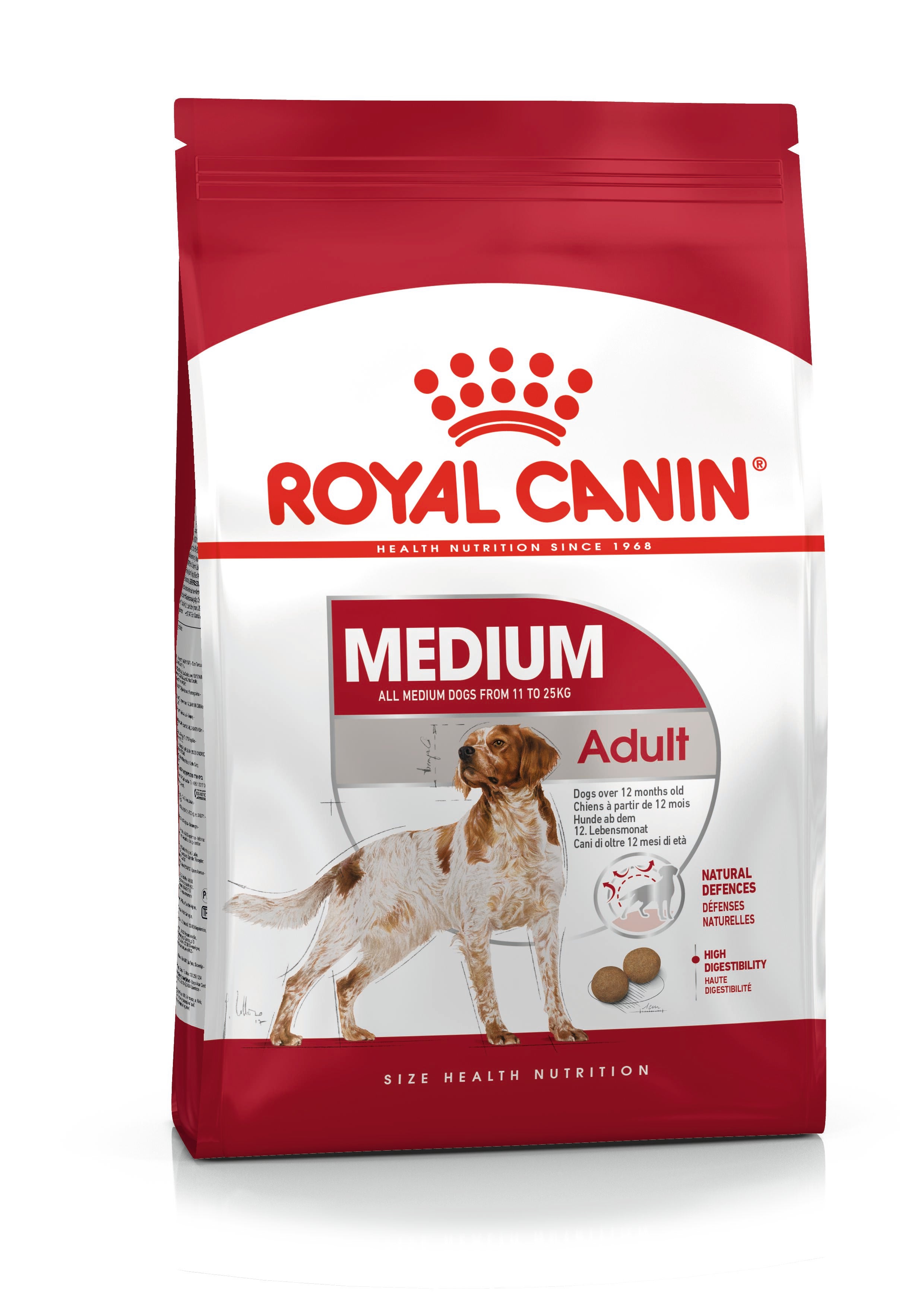 Royal Canin Medium Adult Dry Dog Food 15kg + 3kg Free