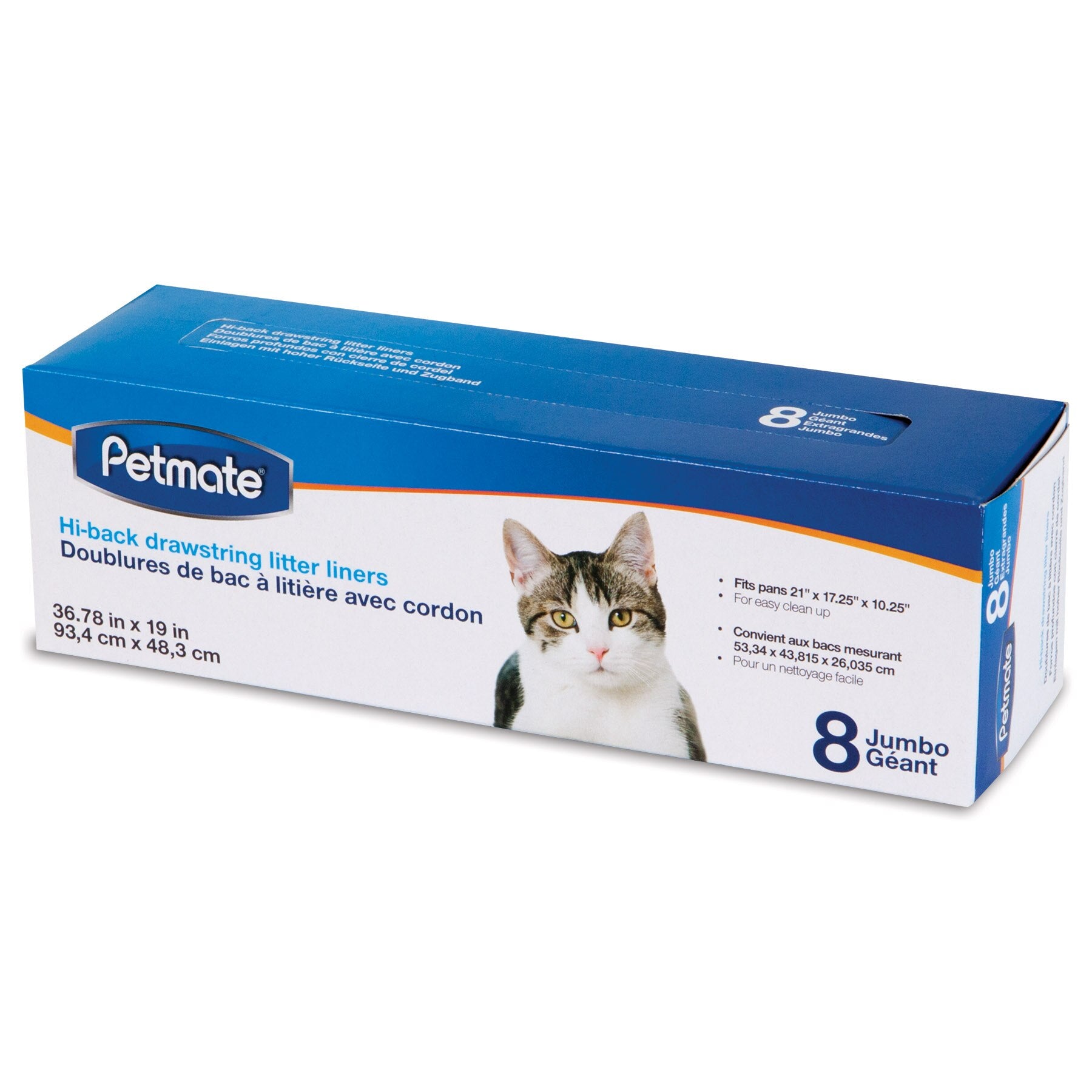 Petmate Drawstring Hi-Back Litter Pan Liners Large (12 Pack)